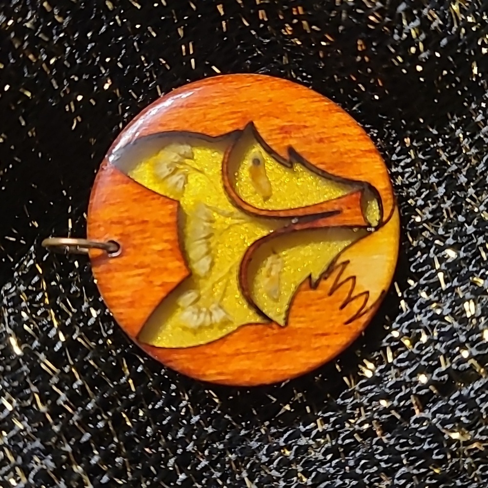 Wooden Fox Pendant